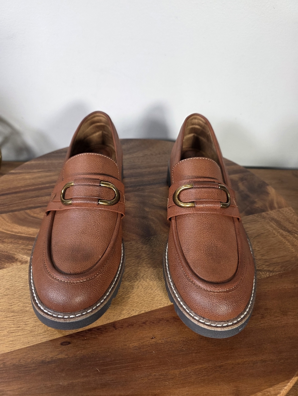 EuroSoft Lola Bit Loafer – Brown Lug Sole Slip-On Shoes Size 10 - Picture 6 of 14